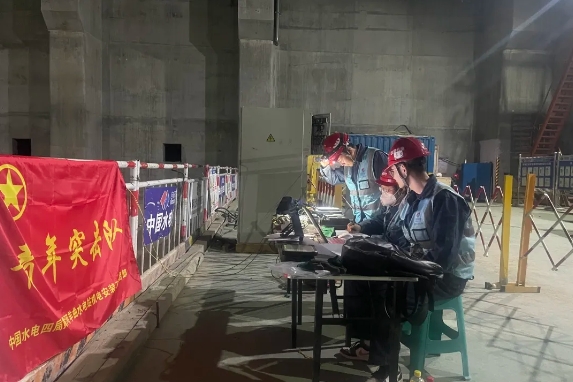 羊曲水电站三台机组定子铁心磁化试验全部圆满完成