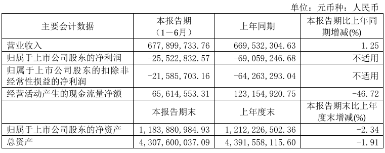 西昌电力：上半年净亏损2552.28万元