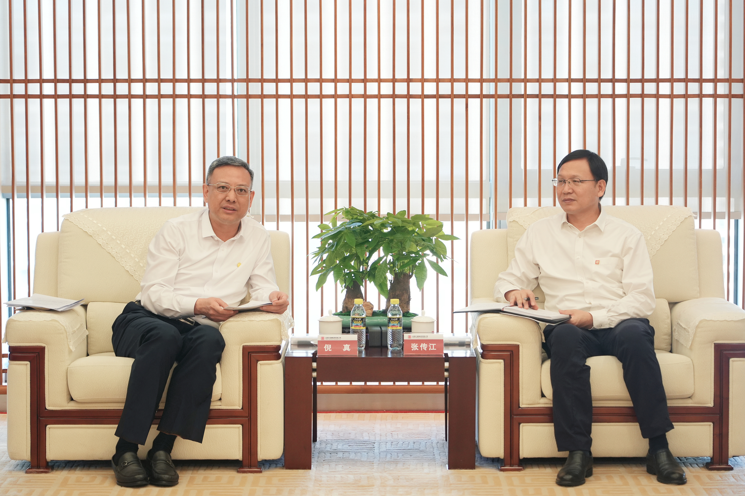 倪真与中国大唐总经理张传江会谈