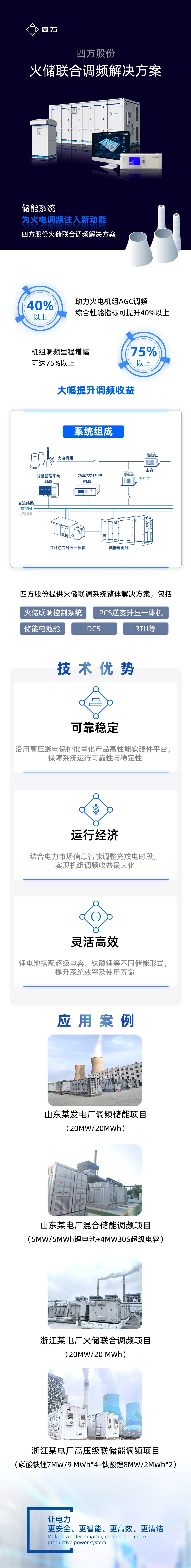 四方股份火储联合调频解决方案来袭火力全开