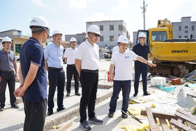 陈刚赴海口江东新区项目检查台风灾后复工复产工作
