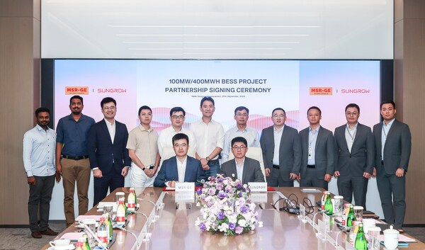 阳光电源与马来西亚MSR-GE就100MW/400MWh 沙巴储能项目签署合作协议