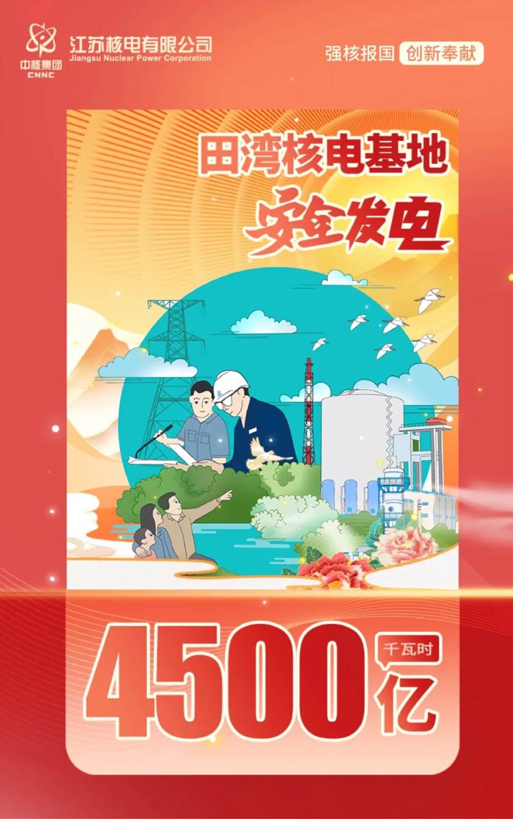 田湾核电累计发电量4500亿千瓦时