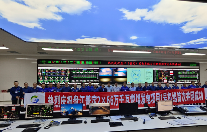 盘江普定2×66万千瓦燃煤发电项目1号机组电气首次并网发电