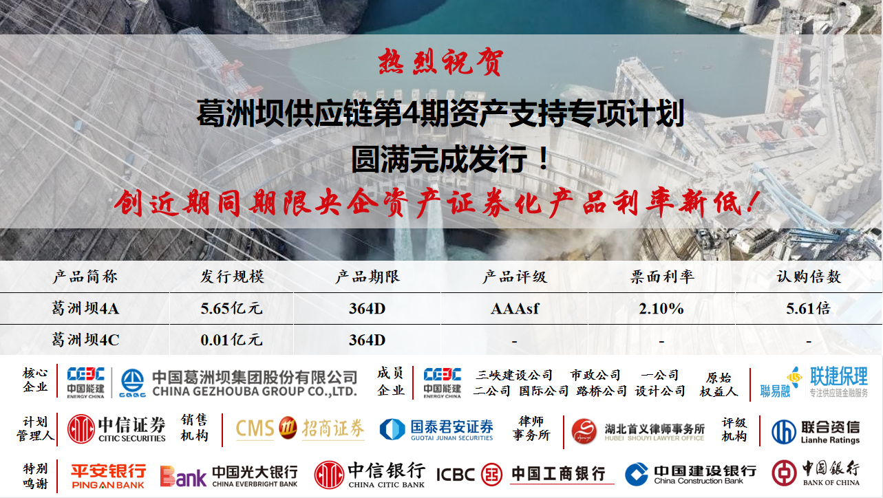 公司成功发行5.66亿元供应链资产证券化产品