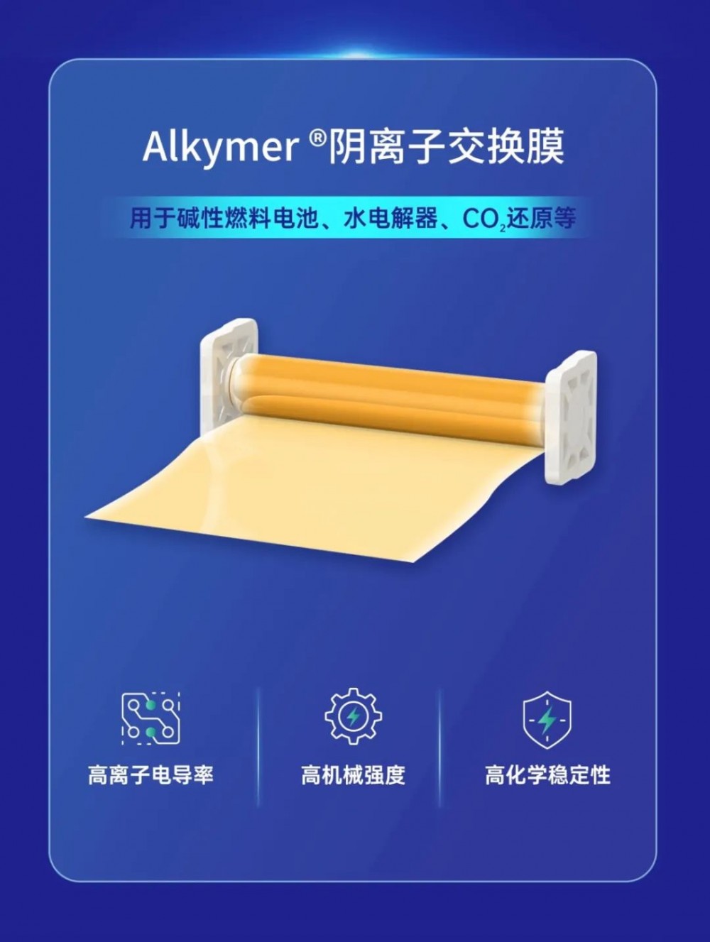 亿纬氢能阴离子交换膜（AEM）上榜2024年广东省名优高新技术产品名单