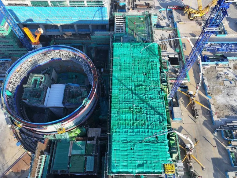 海阳核电4号机组附属厂房主体结构封顶