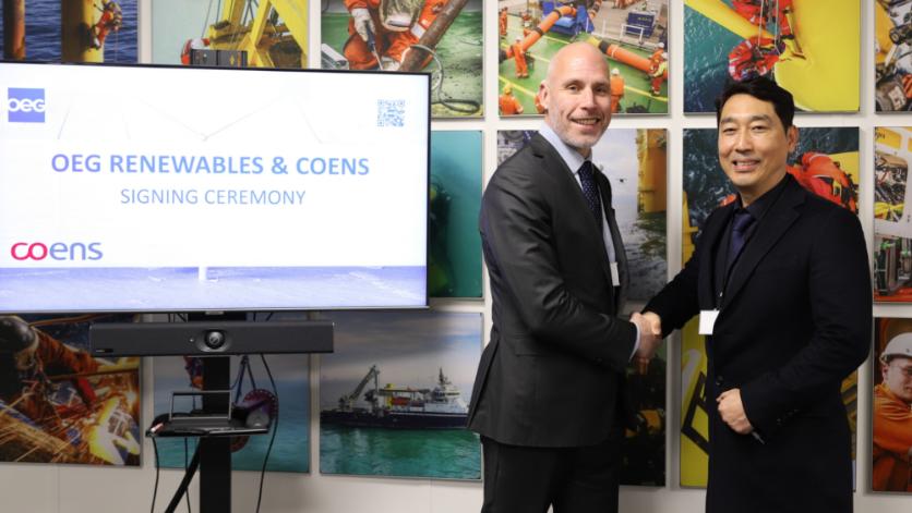 OEG Renewables 与 COENS 合作开展韩国海上风电项目