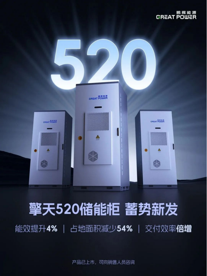 能效提升4%！鹏辉能源情人节亮出2025王炸产品——擎天520