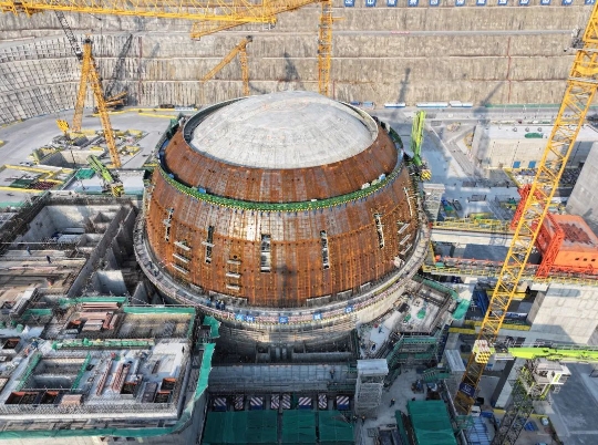 田湾核电8号机组核岛无粘结预应力工程张拉作业圆满完成