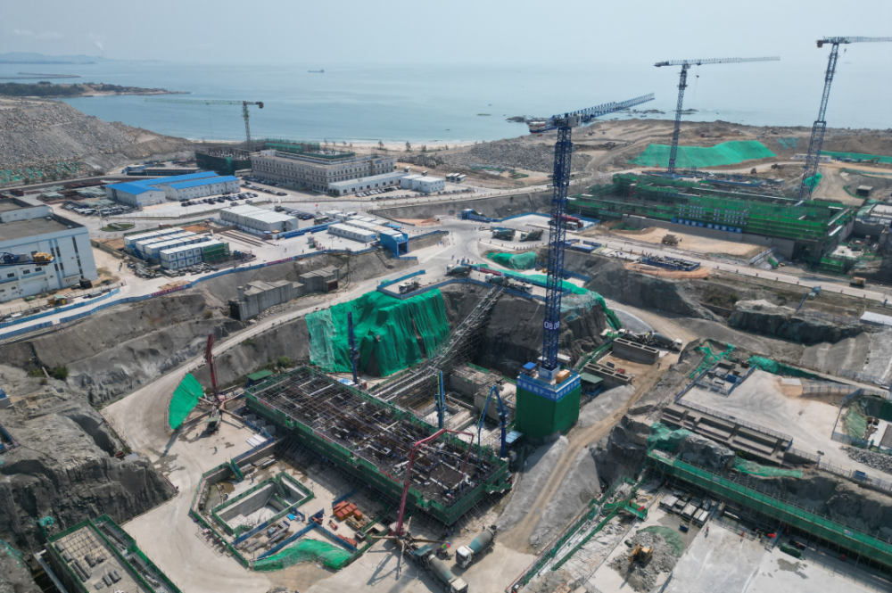 中建电力陆丰核电项目2号机组常规岛汽机筏基混凝土浇筑圆满完成