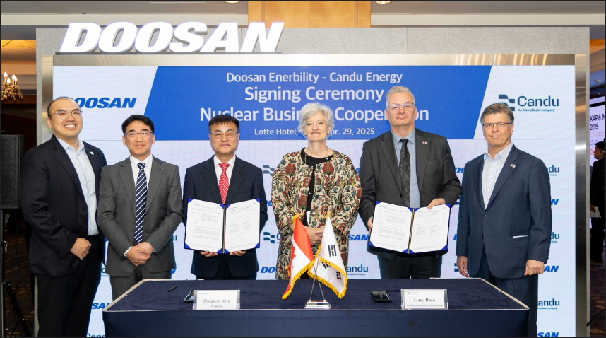 斗山能源与加拿大Candu Energy签署核电业务合作优先供应商协议