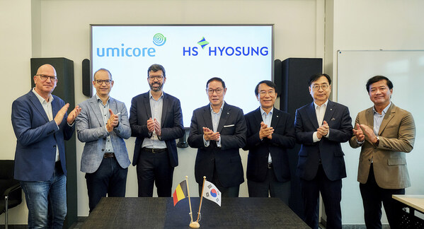 HS Hyosung与优美科签署新一代负极材料业务合资协议