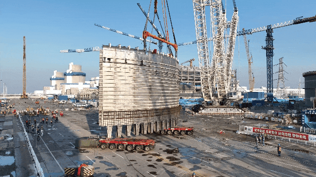 海阳核电4号机组CA03模块顺利吊装就位