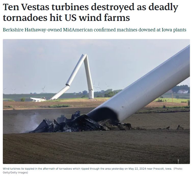 10台维斯塔斯风机，倒塔！