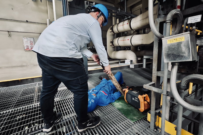 国能晋江热电公司组织开展触电人身伤害事故应急演练