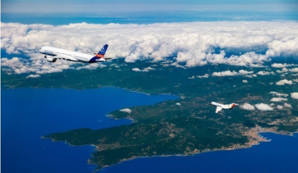 全球首架100%可持续航空燃料商用飞机测试完成