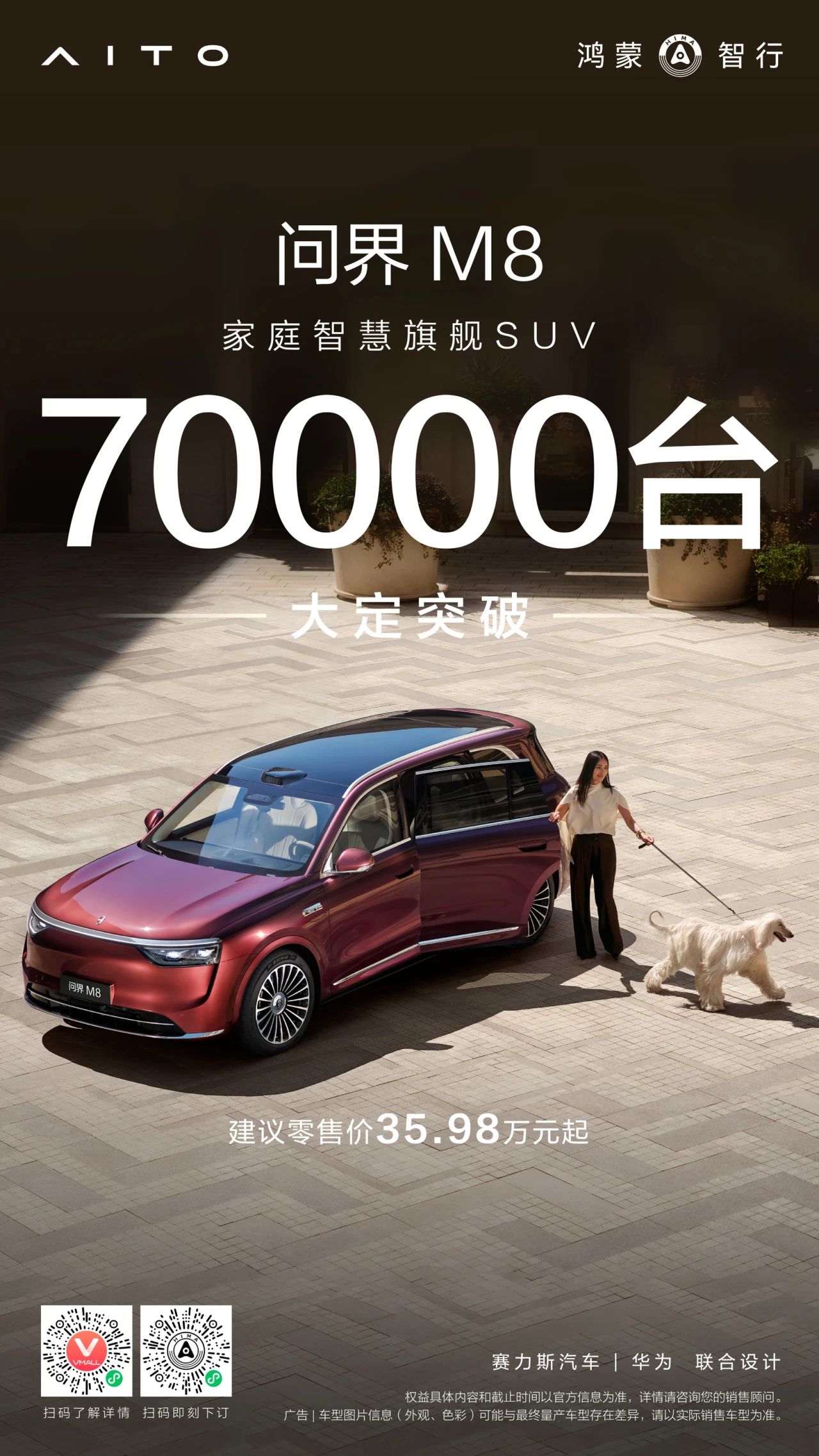 上市22天，问界M8大定突破70000台