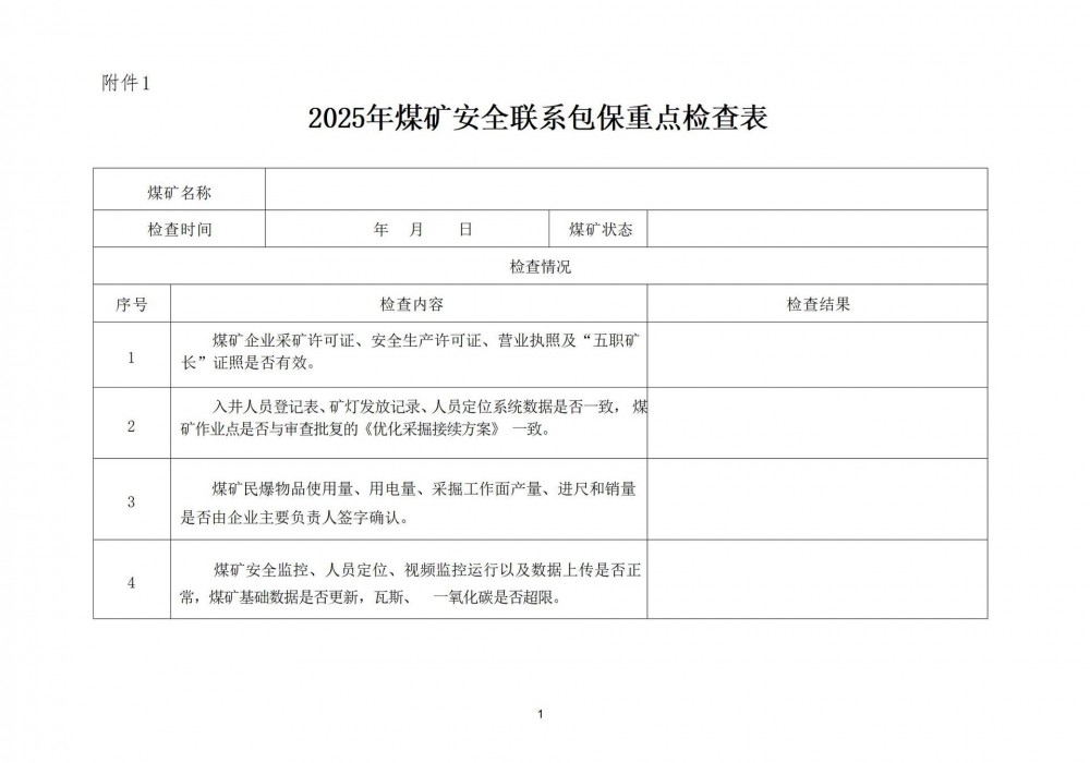 福建省三明市清流县煤炭中心关于2025年下半年联系包保煤矿安全生产工作安排的通知
