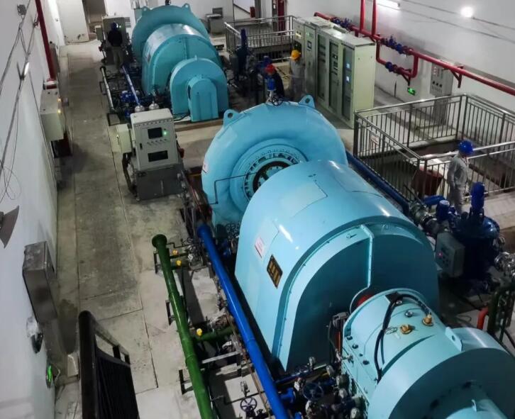 陕投集团岚河公司蔺河口水电站下泄生态流量小机建设项目正式并网发电