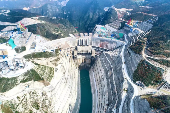 陕西东庄水利枢纽工程下闸蓄水