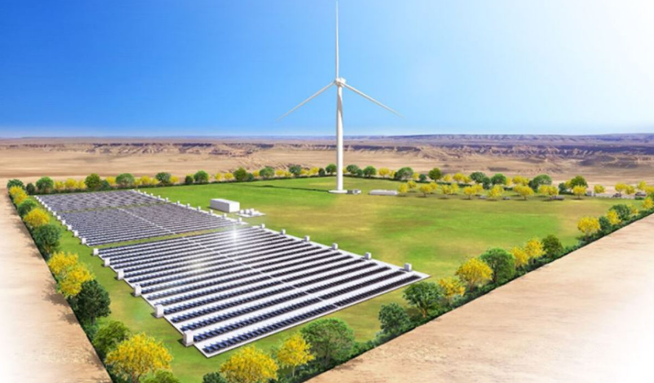 东芝在沙特测试风能太阳能电池混合供电系统