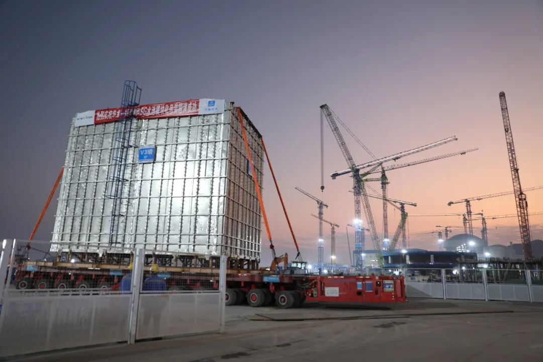 首次应用！太平岭核电3号机实现ASG水池池壁模块整体吊装