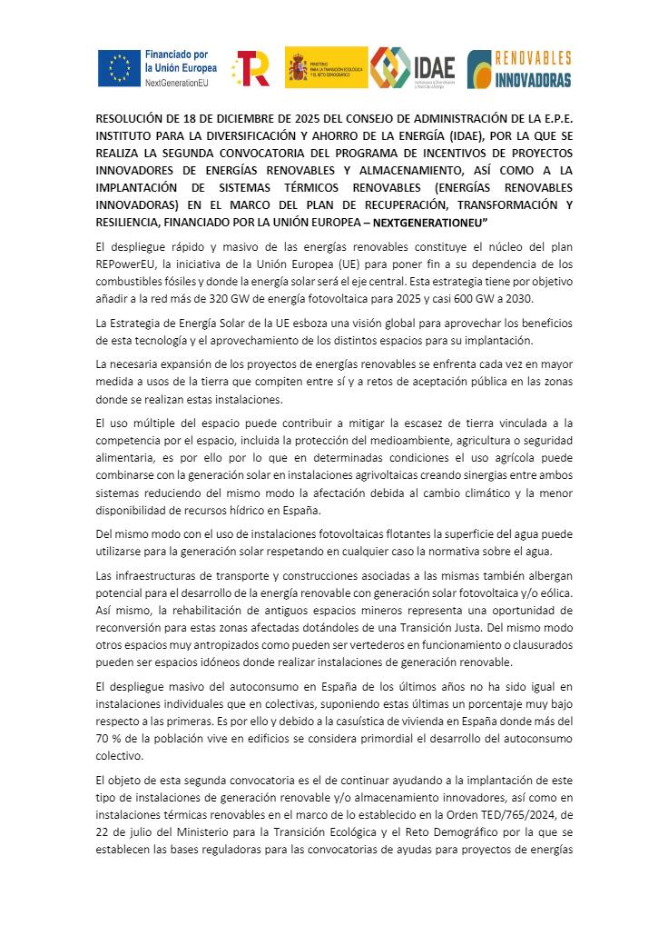 西班牙启动2.025亿欧元补助！用于开发可再生能源和储能等项目