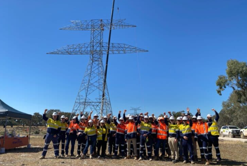 澳大利亚最大输电项目主体工程完成