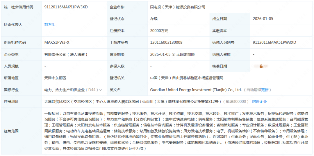 国家电投成立新能源投资公司