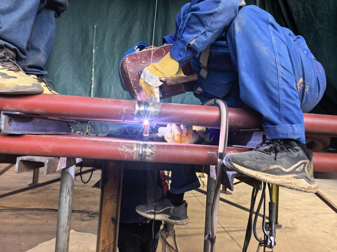 中能建建筑集团洛河百万项目建设再提速 #7机组锅炉焊口突破5万只大关